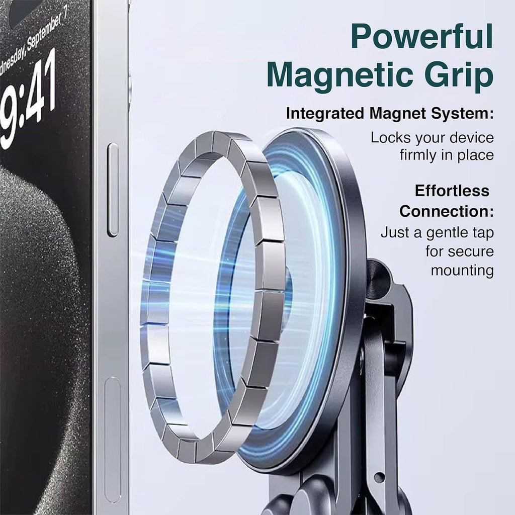 Quality Valley 6-in-1 Magnetic Foldable Phone Stand | Laptop Stand | Tablet Holder | Selfie Stick | Tripod