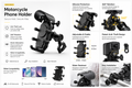 Motorcycle Phone Holder with Sunshade & Dual Mount Options